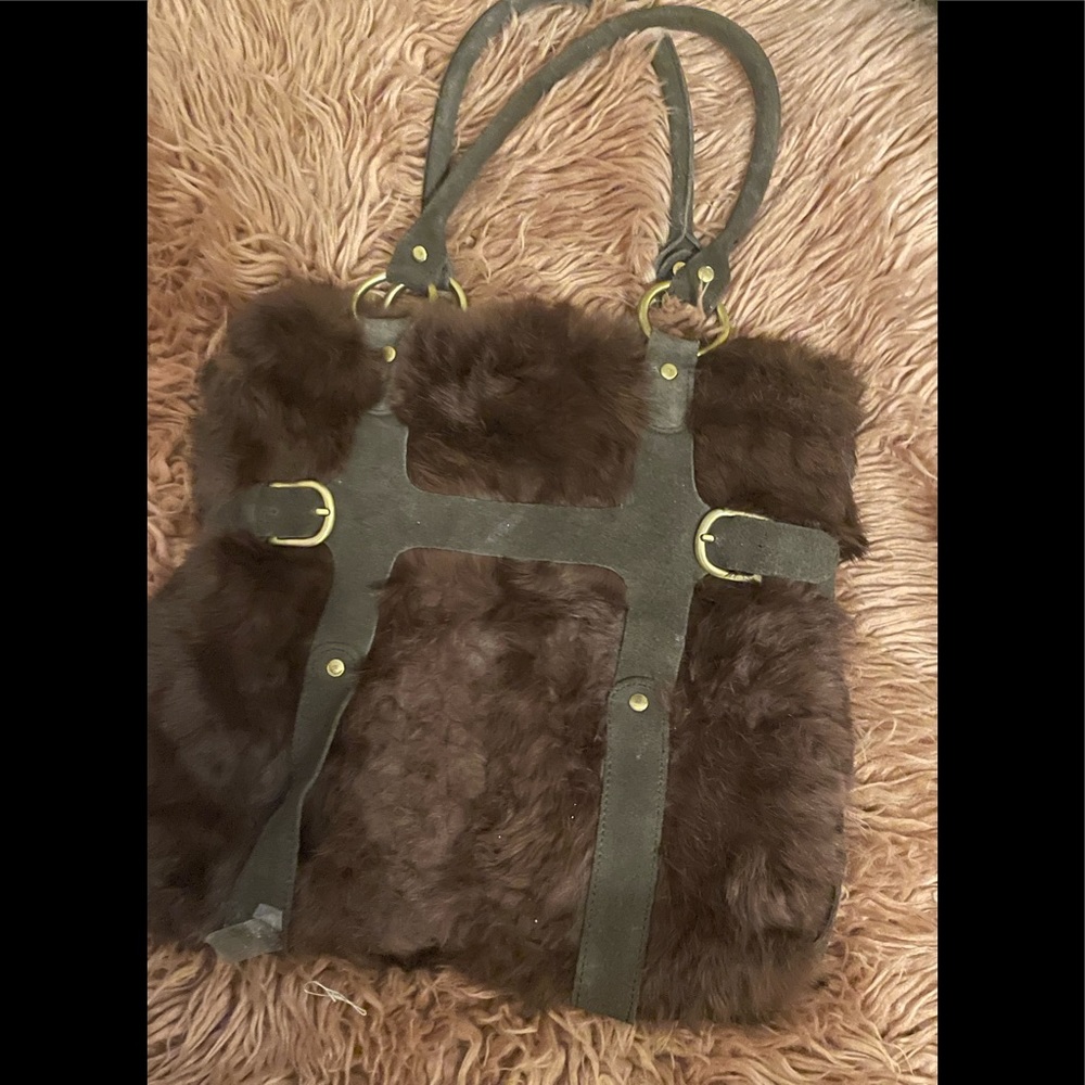 Chocolate Faux fur Bag